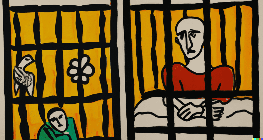 detenuti in carcere dipinti